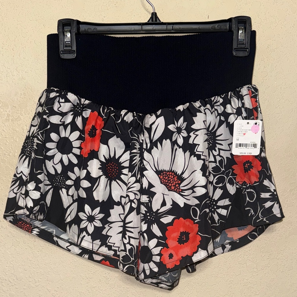 Free people movement tuxedo daisy print- Black and Red